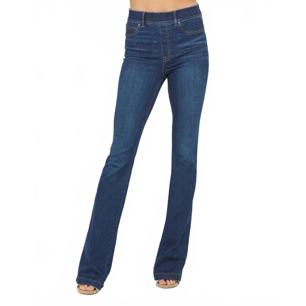 NEW SPANX high rise flare jean in midnight shade